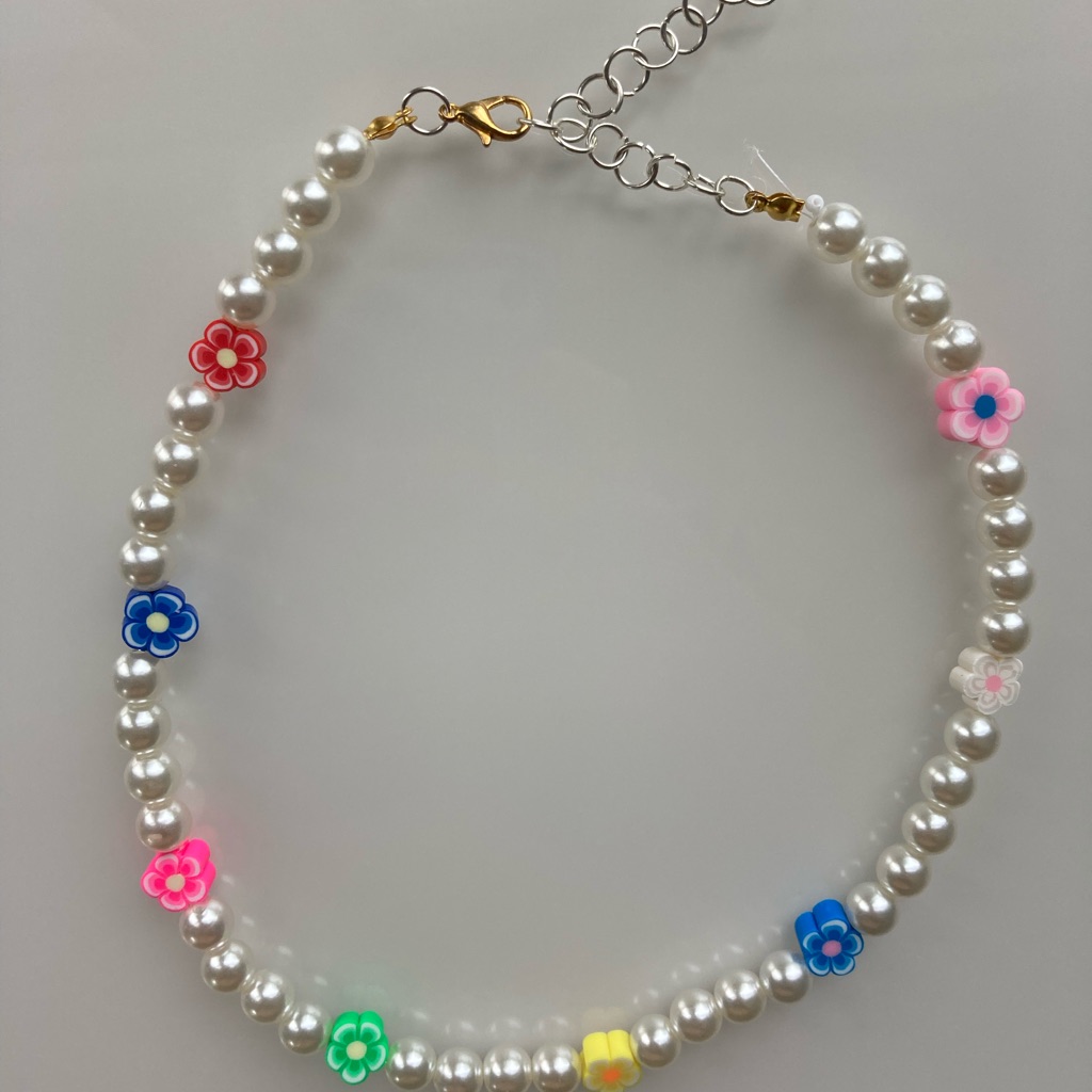 Fun Multicolored Adjustable Flower Necklace